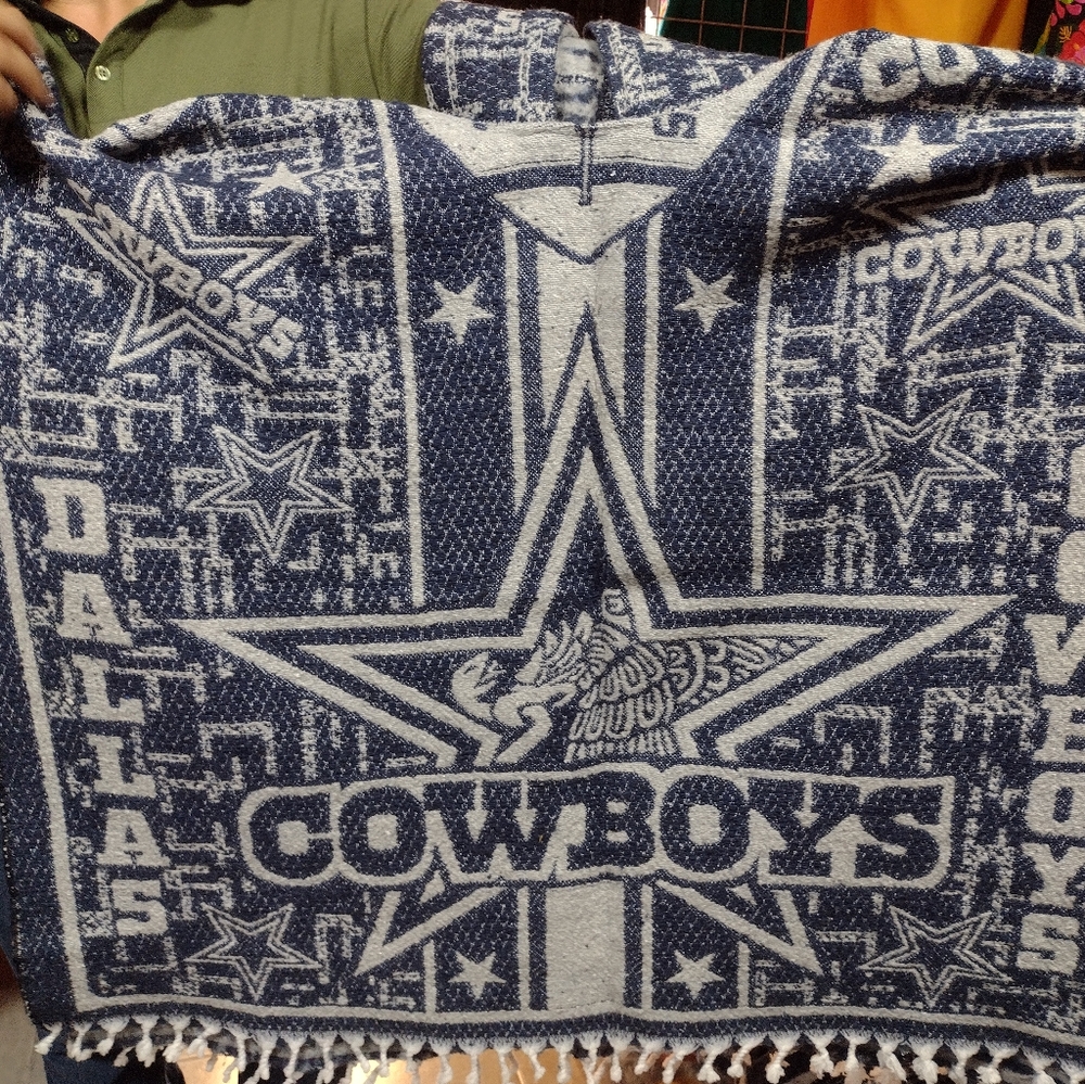 Cowboys Hooded Poncho